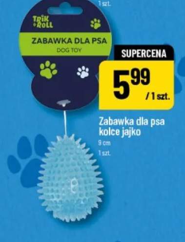Zabawka dla psa kolce jajko 9 cm Trik & Roll