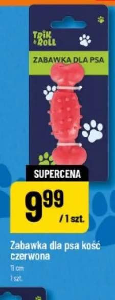 Zabawka dla psa kość czerwona 11 cm Trik & Roll