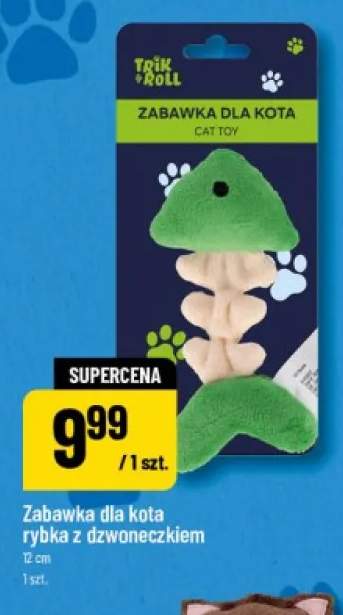 Zabawka dla kota rybka z dzwoneczkiem 12 cm Trik & Roll