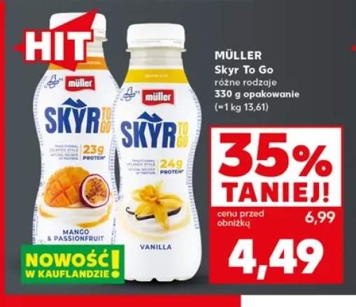 Skyr To Go mango i marakuja Müller +1 wariant