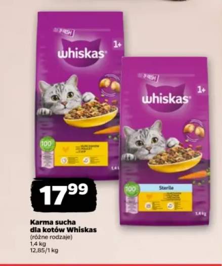 Karma sucha dla kotów z kurczakiem Whiskas +1 wariant