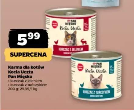 Karma dla kotów Kocia Uczta Pan Mięsko kurczak z jeleniem +1 wariant