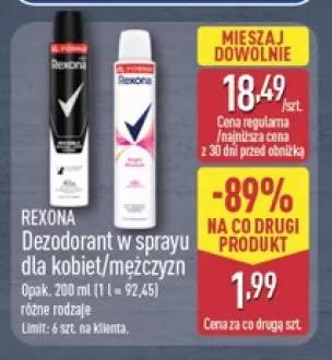 Dezodorant w sprayu dla kobiet Rexona +1 wariant