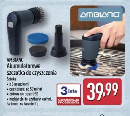 Akumulatorowa szczotka do czyszczenia Ambiano