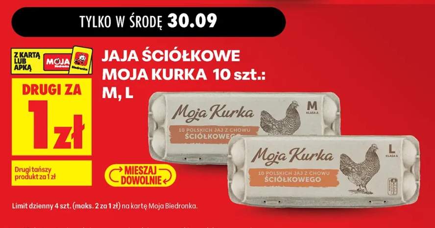 Jajka kurze ściółkowe Moja Kurka M +1 wariant