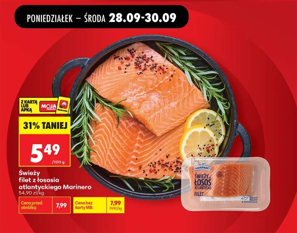 Świeży filet z łososia atlantyckiego Marinero
