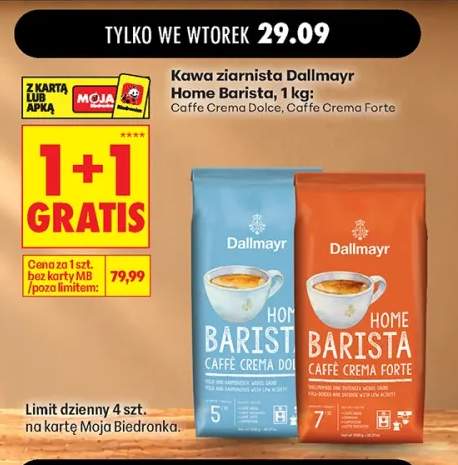 Kawa ziarnista Dallmayr Home Barista Caffe Crema Dolce +1 wariant