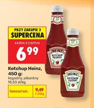 Ketchup Heinz łagodny +1 wariant