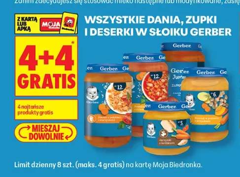 Dania, zupki i deserki w słoiku Gerber +4 warianty
