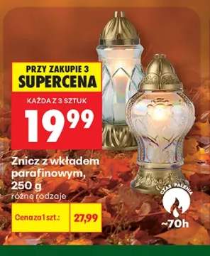 Znicz z wkładem parafinowym 250 g