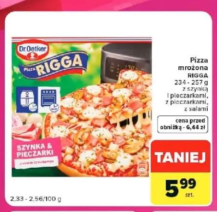 Pizza mrożona Rigga z szynką i pieczarkami Dr.Oetker +2 warianty