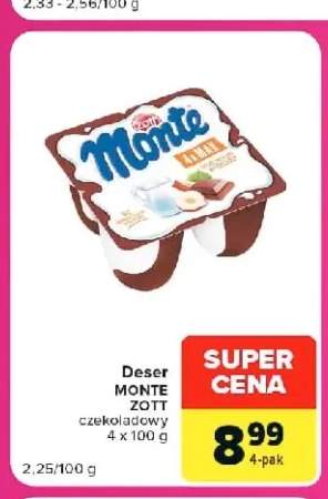 Deser Monte Zott czekoladowy 4-pak