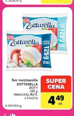 Ser mozzarella Zottarella Zott klasyczny +2 warianty