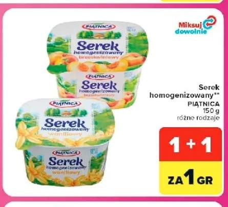 Serek homogenizowany Piątnica waniliowy +1 wariant