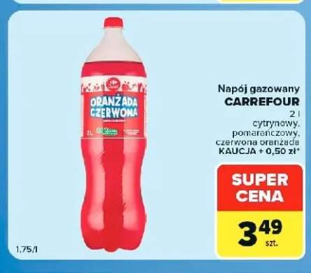 Napój gazowany Carrefour czerwona oranżada +2 warianty