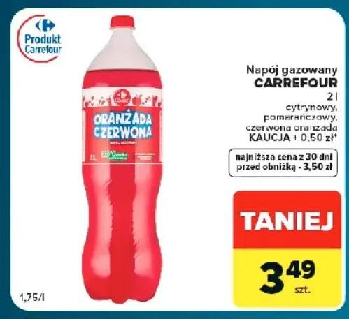 Napój gazowany cytrynowy Carrefour +2 warianty