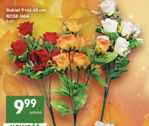 Bukiet 9 róż 48 cm