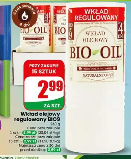 Wkład olejowy regulowany BIO9 Bio Oil