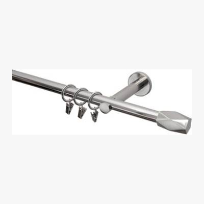 Karnisz Heksagon 160 cm pojedynczy nikiel 19 mm Inspire