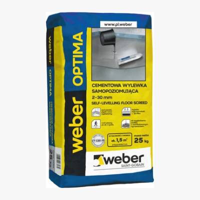 Wylewka cementowa samopoziomująca Optima 2 - 30 mm 25 kg Weber
