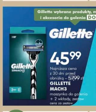 Maszynka do golenia Gillette Mach3 + 2 wkłady