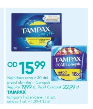 Tampony higieniczne Compak Regular Tampax +1 wariant