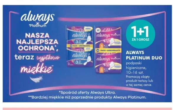 Podpaski higieniczne Always Platinum Duo