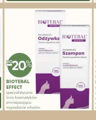 Szampon przeciw wypadaniu włosów Biotebal Effect +1 wariant