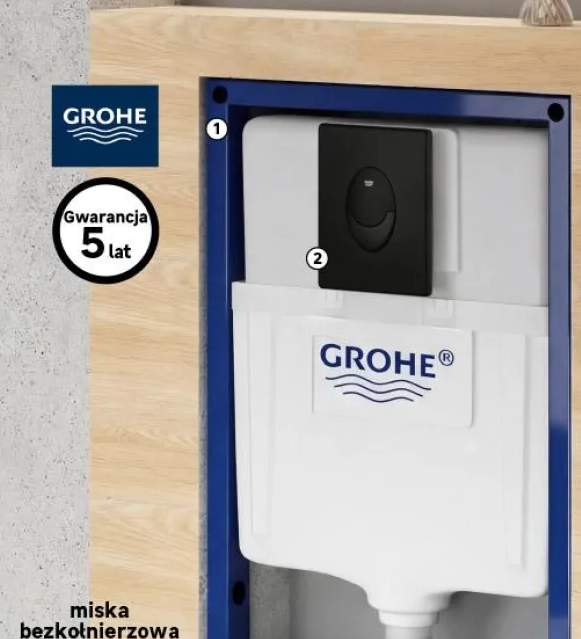 Stelaż podtynkowy do WC Solido bez przycisku GROHE