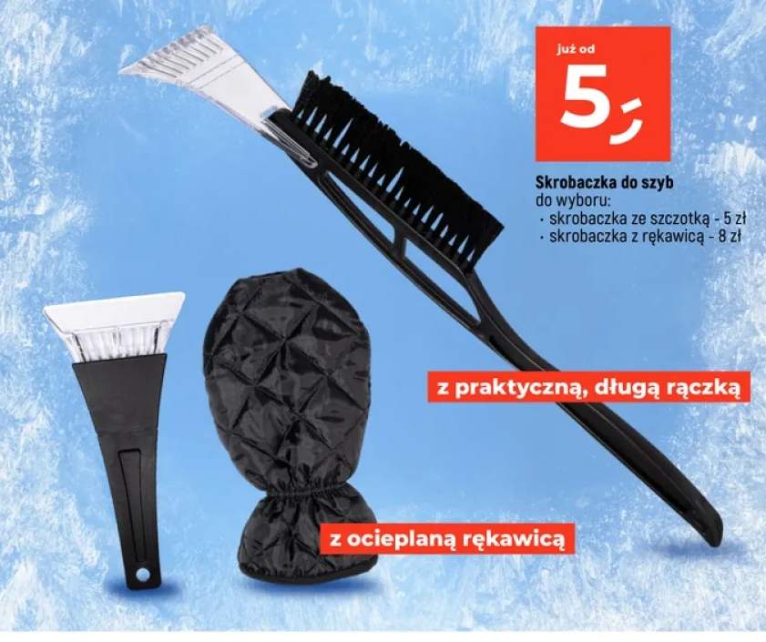 Skrobaczka do szyb ze szczotką +1 wariant