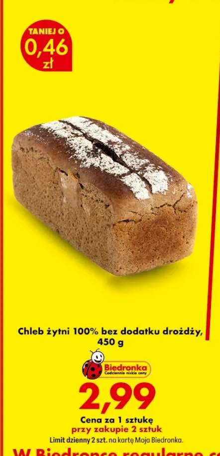 Chleb żytni 100% bez dodatku drożdży
