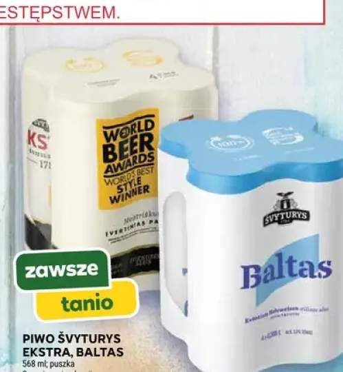 Piwo Švyturys Ekstra 4-pak +1 wariant