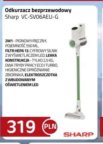Odkurzacz bezprzewodowy Sharp VC-SV06AEU-G