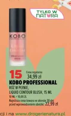 Róż w płynie Liquid Contour Blush Kobo Professional