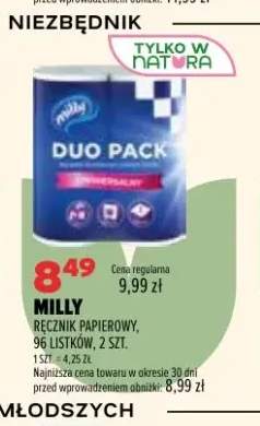 Ręcznik papierowy 96 listków 2-pak Milly