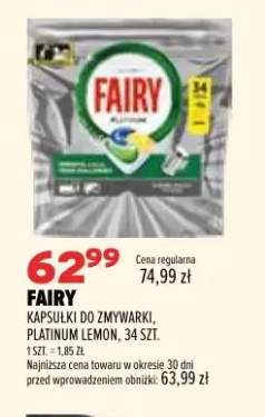 Kapsułki do zmywarki Platinum Lemon Fairy