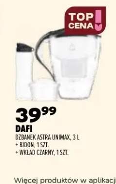 Zestaw dzbanek Astra Unimax 3 l + bidon + wkład czarny Dafi