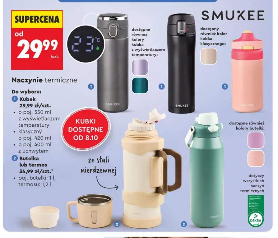 Kubek termiczny klasyczny 420 ml Smukee +4 warianty
