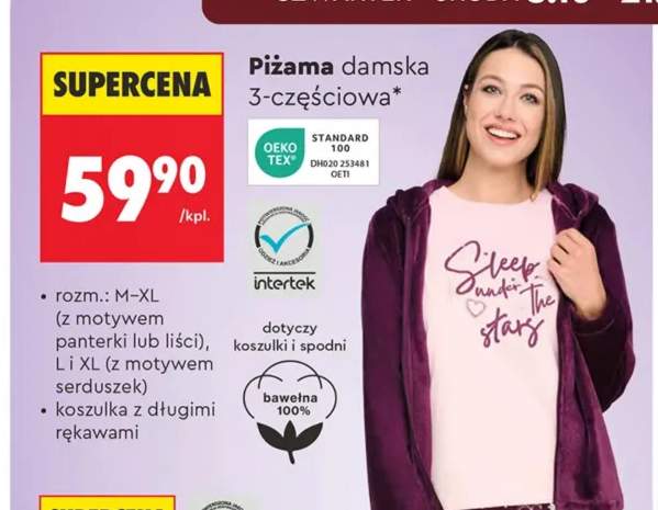 Piżama damska 3-częściowa