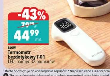 Termometr bezdotykowy T-01 LED pamięć 32 pomiarów Blow