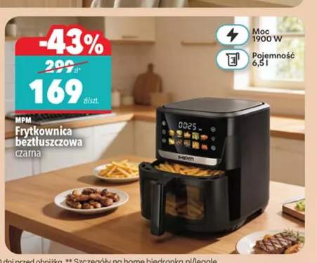 Frytkownica beztłuszczowa czarna Mpm