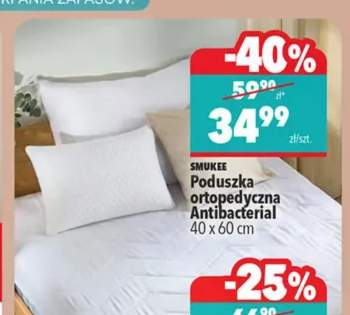 Poduszka ortopedyczna Antibacterial 40x60 cm Smukee