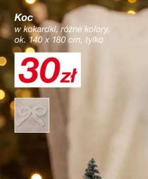Koc w kokardki 140x180 cm