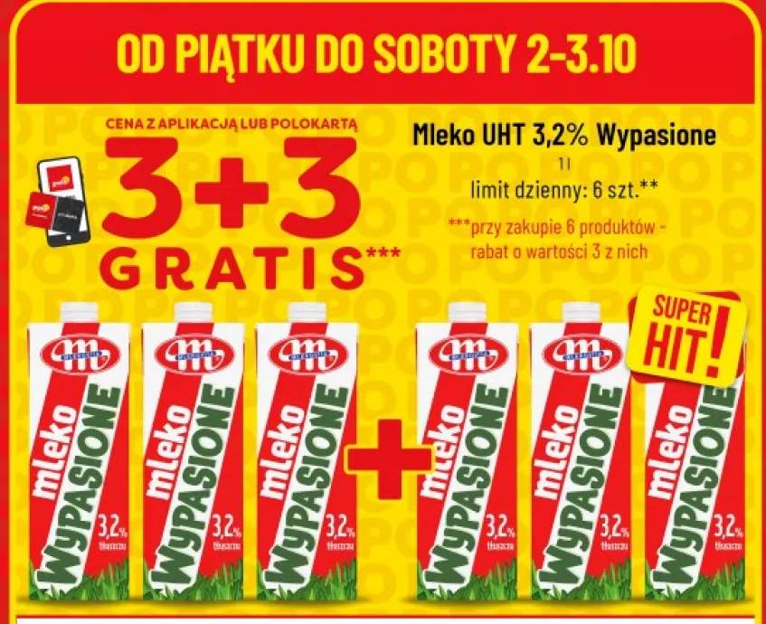 Mleko UHT Wypasione Mlekovita 3,2%
