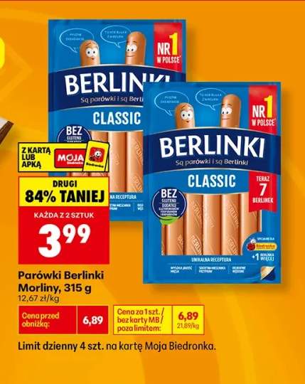 Parówki Berlinki Morliny