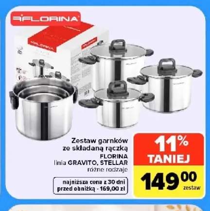 Zestaw garnków ze składaną rączką Florina Gravito +1 wariant