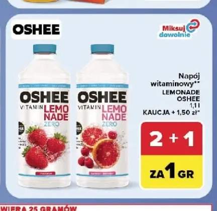 Napój witaminowy Lemonade Oshee truskawka +1 wariant