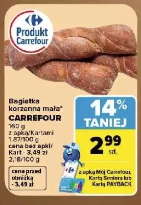 Bagietka korzenna mała Carrefour