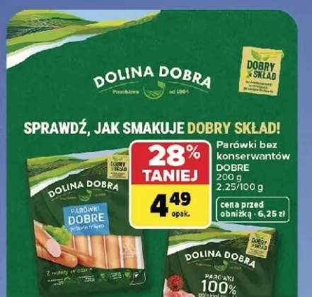 Parówki bez konserwantów Dobre Dolina Dobra