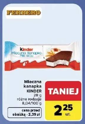 Mleczna kanapka Kinder